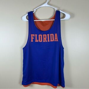 PINK Victoria's Secret Blue and Orange Mesh Tank reversible